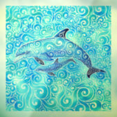 渦巻形のイルカ科 ウィンドウサイン (シート3)
