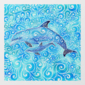 渦巻形のイルカ科 ウィンドウサイン (シート)