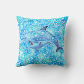 渦巻形のイルカ科 クッション (裏面)