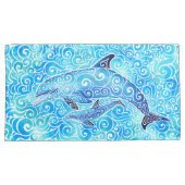 渦巻形のイルカ科 枕カバー (正面右)