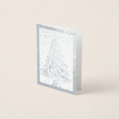 渦巻形のクリスマスツリー箔カード 箔カード (正面)