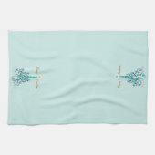 渦巻形のクリスマスツリー キッチンタオル (横)