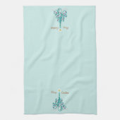 渦巻形のクリスマスツリー キッチンタオル (縦)