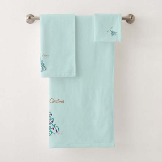 渦巻形のクリスマスツリー バスタオルセット (インサイチュ)