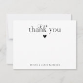 渦巻形のシンプルハート ノートカード (正面)