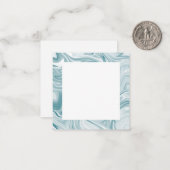 渦巻形のティール（緑がかった色）抽象芸術 ノートカード (正面/裏面インサイチュ)