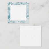 渦巻形のティール（緑がかった色）抽象芸術 ノートカード (正面/裏面)