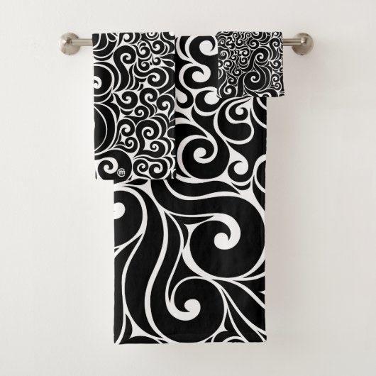 渦巻形のデザイン バスタオルセット (インサイチュ)