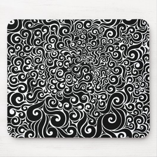 渦巻形のデザイン マウスパッド (正面)