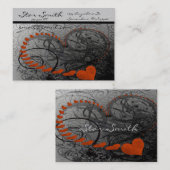 渦巻形のハート名刺 – - 名刺 (正面/裏面)