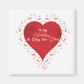 渦巻形のハート磁石 マグネット (正面)