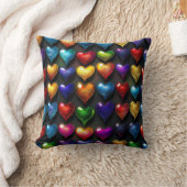 渦巻形のハート クッション (ブランケット)