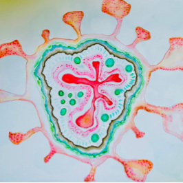 渦巻形のハート ノートブック