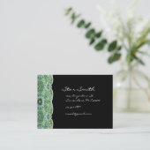 渦巻形のフローラシペイズリー模様のーブルーとライム 名刺 (スタンド正面)