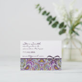 渦巻形のフローラペイズリー 名刺 (スタンド正面)