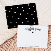 渦巻形のレトロサンキューハート ノートカード