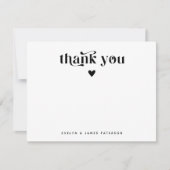 渦巻形のレトロサンキューハート ノートカード (正面)