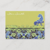 渦巻形のヴィンテージアニマルプリントの詳述 名刺 (裏面)