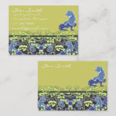 渦巻形のヴィンテージアニマルプリントの詳述 名刺 (正面/裏面)