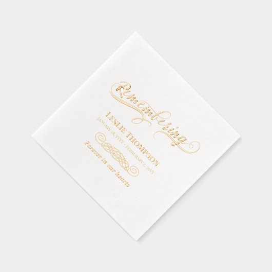 渦巻形の命日の記憶 箔ナプキン (右)