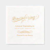 渦巻形の命日の記憶 箔ナプキン (正面)