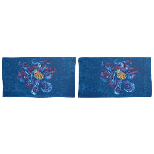 渦巻形の子 枕カバー (正面-セット)