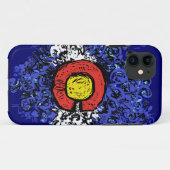 渦巻形の抽象芸術コロラド州旗 Case-Mate iPhoneケース (裏面(横))