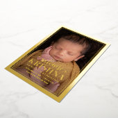 渦巻形の歓迎フォイルモダンベビー誕生のお知らせ 箔シーズンカード (回転した状態)