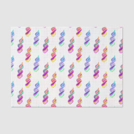 渦巻形の氷柱(紫シリーズのデザイン11) 薄葉紙