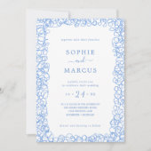 渦巻形の結婚式招待状 招待状 (正面)