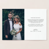 渦巻形の結婚Thanks You Photo 箔カード (内部)