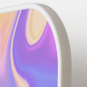 渦巻形の絞り染めパステルグルーヴィモノグラムのー名 ピックルボールラケット (左詳細)