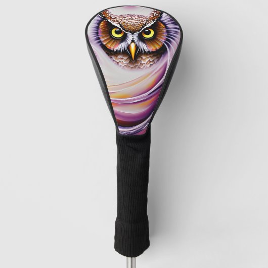 渦巻形の絵を描華美油 ゴルフヘッドカバー (正面)