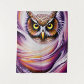 渦巻形の絵を描華美油 タペストリー (正面)