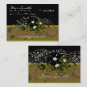 渦巻形の花模様 名刺 (正面/裏面)