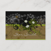 渦巻形の花模様 名刺 (裏面)