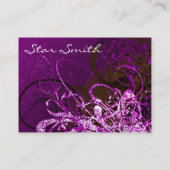 渦巻形の花模様- -深い紫 名刺 (裏面)