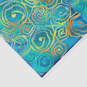 渦巻形の芸術的パターン（の模様が）あるティッシュペーパー 薄葉紙 (詳細)