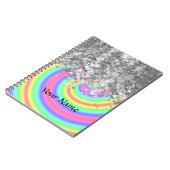 渦巻形の虹とフェイクグリッター ノートブック (左側)