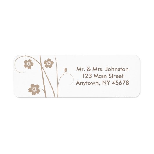 渦巻形の開花住所 シール (正面)