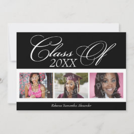 渦巻形のDelight 3写真の卒業発表 招待状