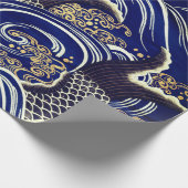 渦巻日本の波包み紙 ラッピングペーパー (角)