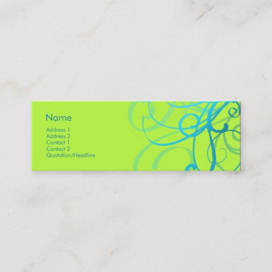 渦巻第0001 スキニー名刺 (正面)