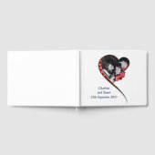 渦巻結婚ハート ゲストブック (全面)