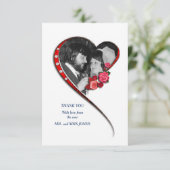 渦巻結婚ハート サンキューカード (スタンド正面)