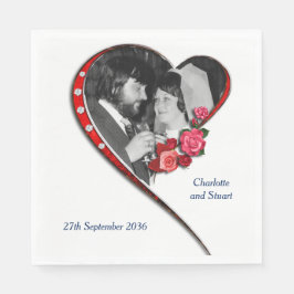 渦巻結婚ハート スタンダードランチョンナプキン