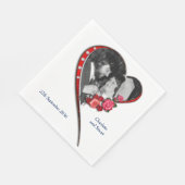 渦巻結婚ハート スタンダードランチョンナプキン (角)