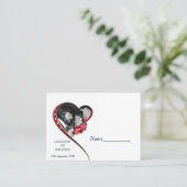 渦巻結婚ハート プレイスカード (スタンド正面)