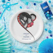 渦巻結婚ハート ペーパープレート (パーティー)