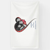 渦巻結婚ハート 横断幕 (縦)